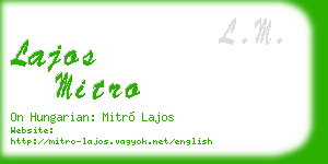 lajos mitro business card